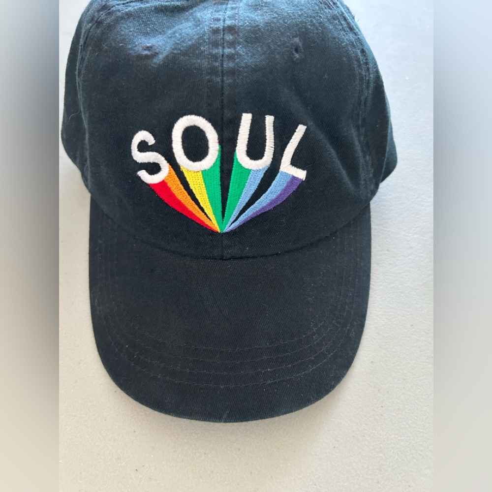 Soul Black Cap with Rainbow Design